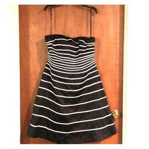 Black and white cocktail dress